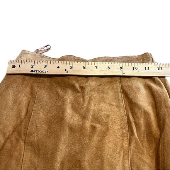 Tan Suede Skirt by I. B. Diffusion w/ Slit in the Back. Size 4. Great Condition - Picture 9 of 9
